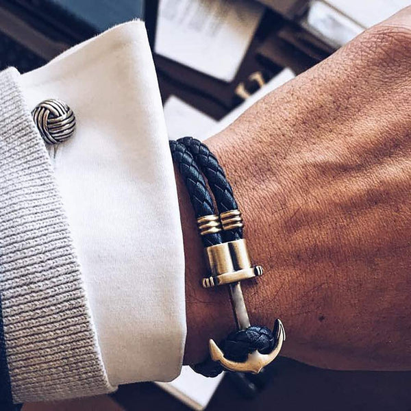 Navy Anchor Bracelet